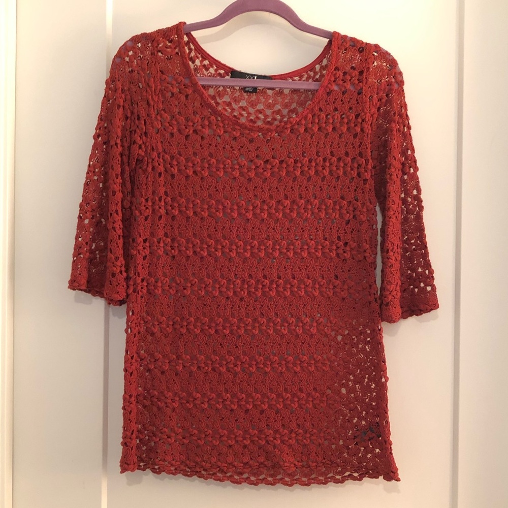 Burnt orange knit sweater